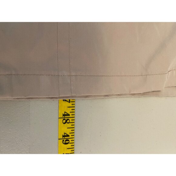 Eddie Bauer Beige Long Coat Goose Down Plaid Lining Button Zipper Closure Medium - Picture 10 of 15